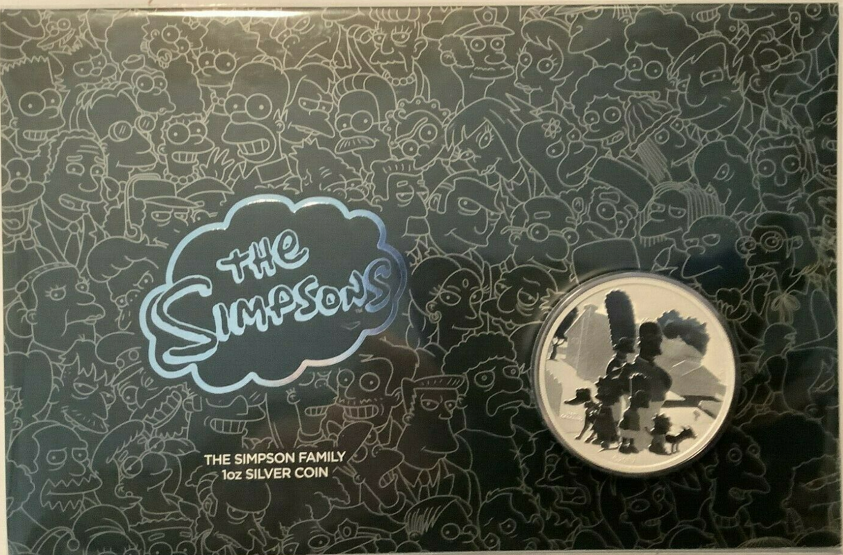 2021 The Simpson Family Silver 1 Ounce Coin.