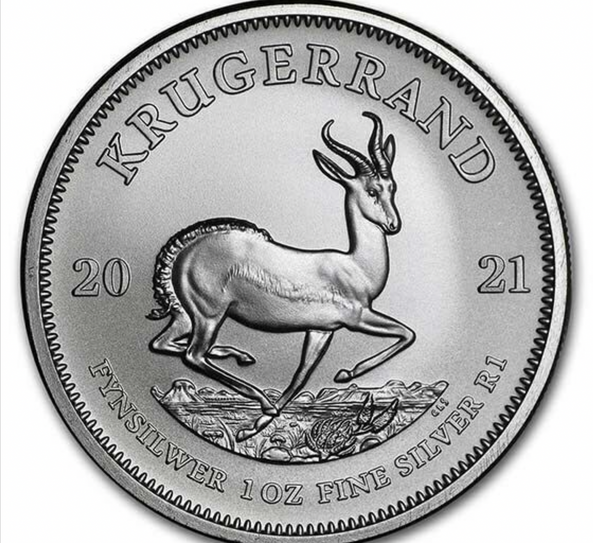 2021 South Africa 1 oz Silver Krugerrand.