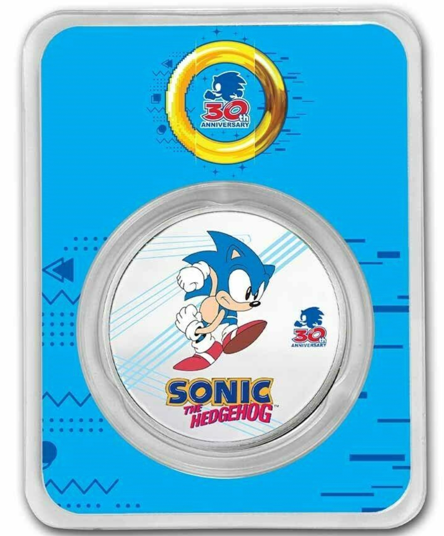 2021 Sonic the Hedgehog 30th Anniversary 4 1oz silver collection.