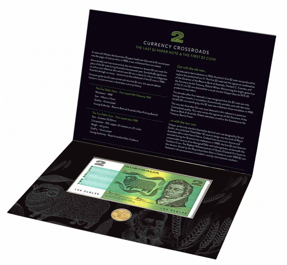 2000s $2 Last Note & First Coin Pack Uncirculated.