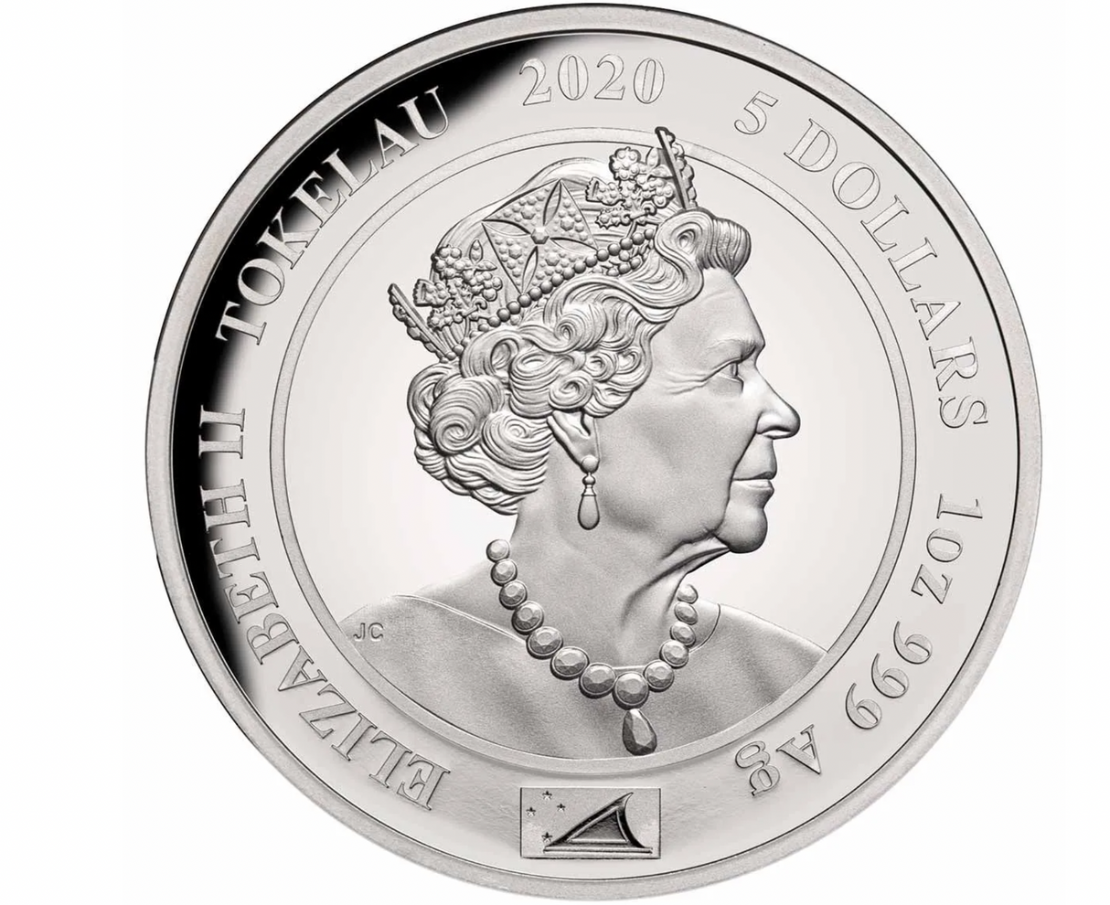 2020 Queen Elizabeth II Royal Portraits $5 Silver Proof Coin.