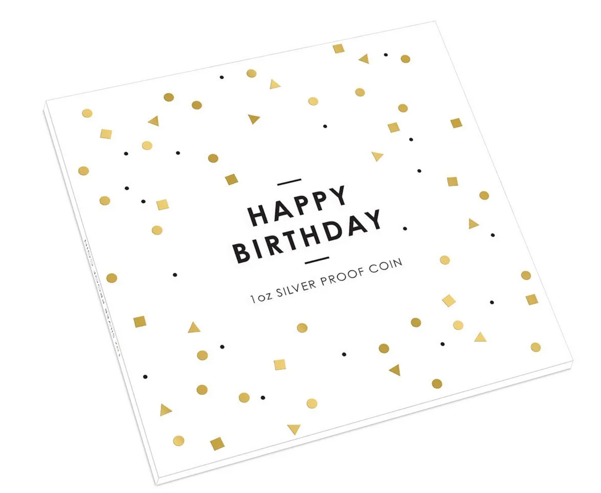 2022 $1 Coloured Happy Birthday 1oz Silver Proof Coin