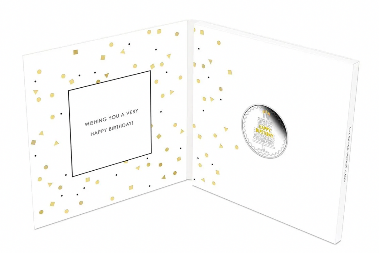 2022 $1 Coloured Happy Birthday 1oz Silver Proof Coin