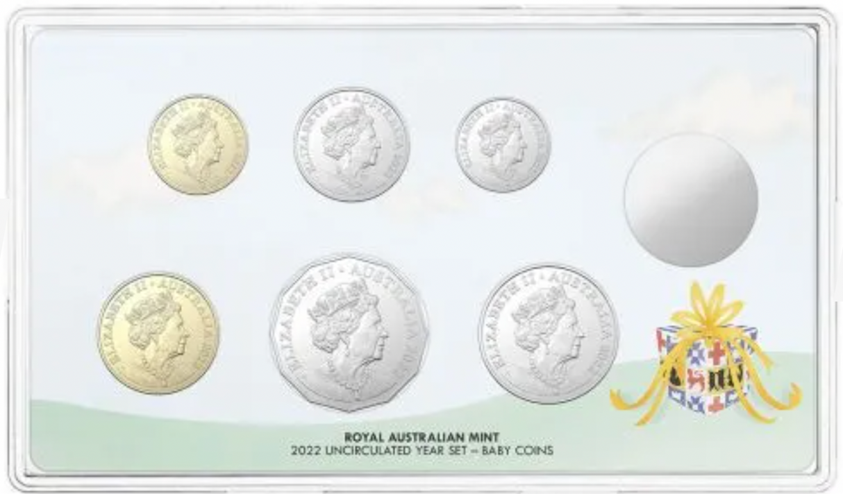 2022 Baby Uncirculated Set 50c Coin.
