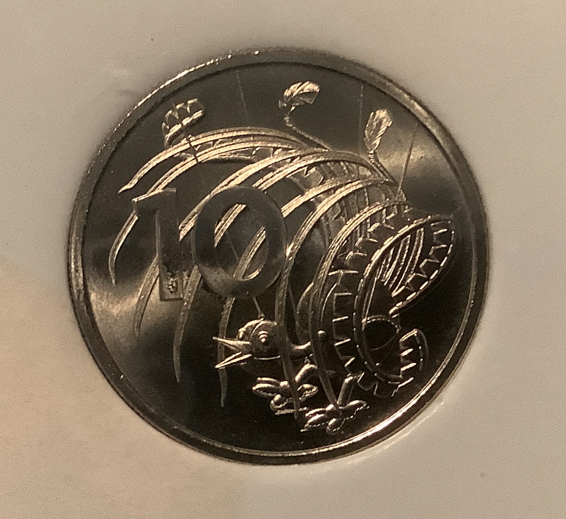 2022 Baby Uncirculated Set 10c Coin.