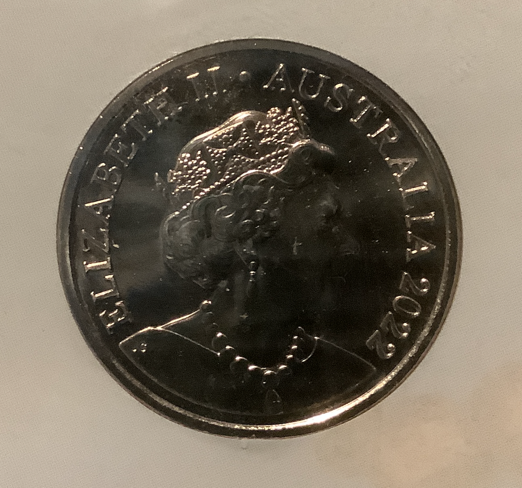 2022 Baby Uncirculated Set 10c Coin.