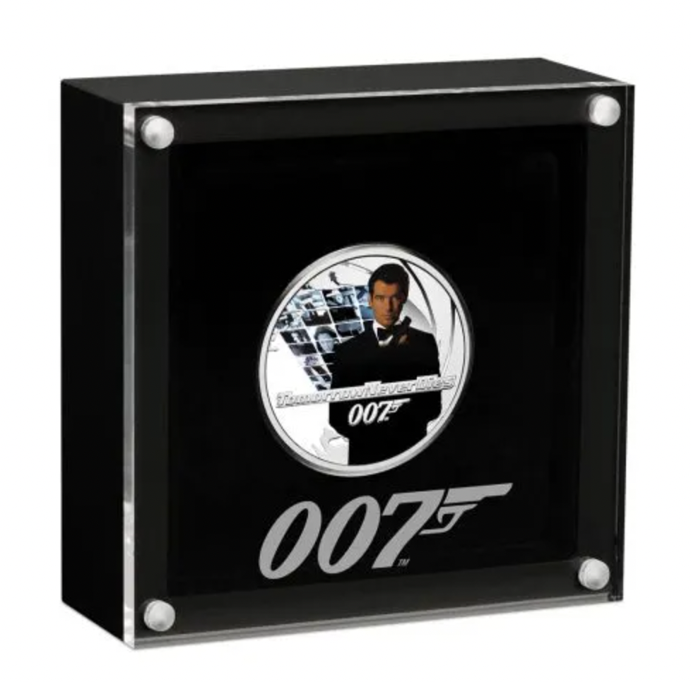 2022 James Bond Tomorrow Never Dies 50c 1/2 ounce silver proof coin.