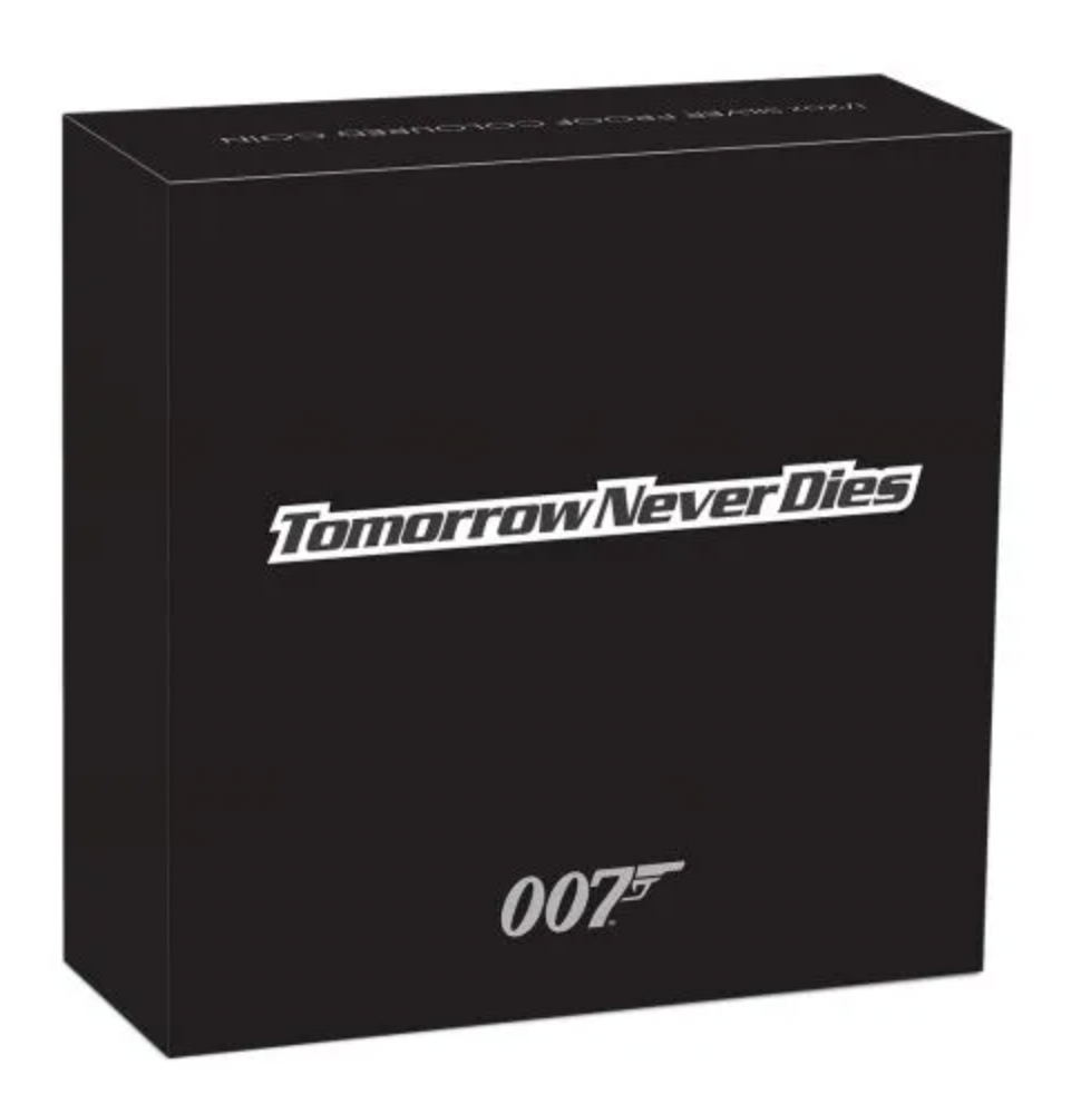 2022 James Bond Tomorrow Never Dies 50c 1/2 ounce silver proof coin.