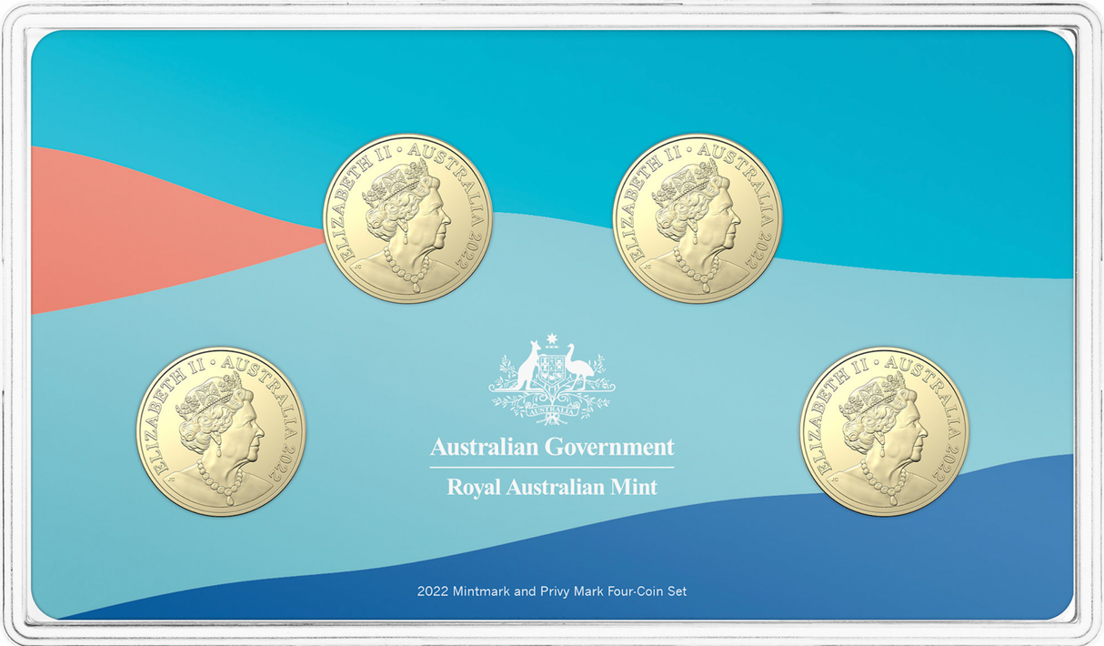 2022 $1 Mintmark and Privy Mark Uncirculated Coin Set Dinosaurs Down Under