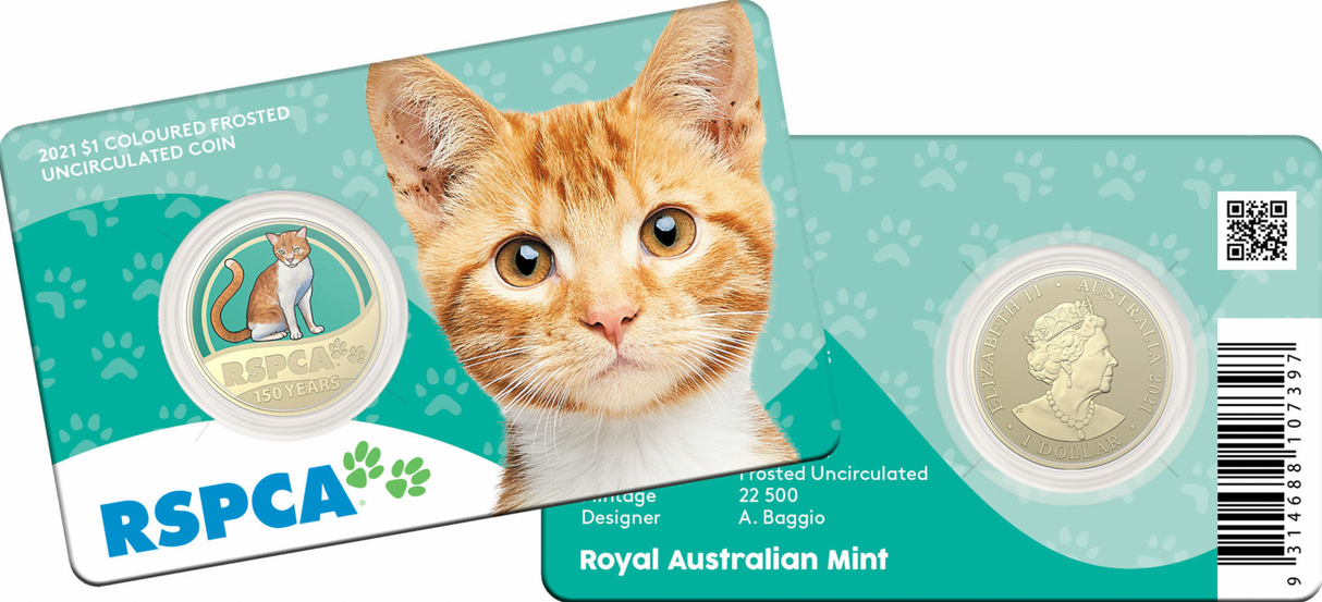 2021 $1 8 Coin Set. 150th Anniversary of the RSPCA
