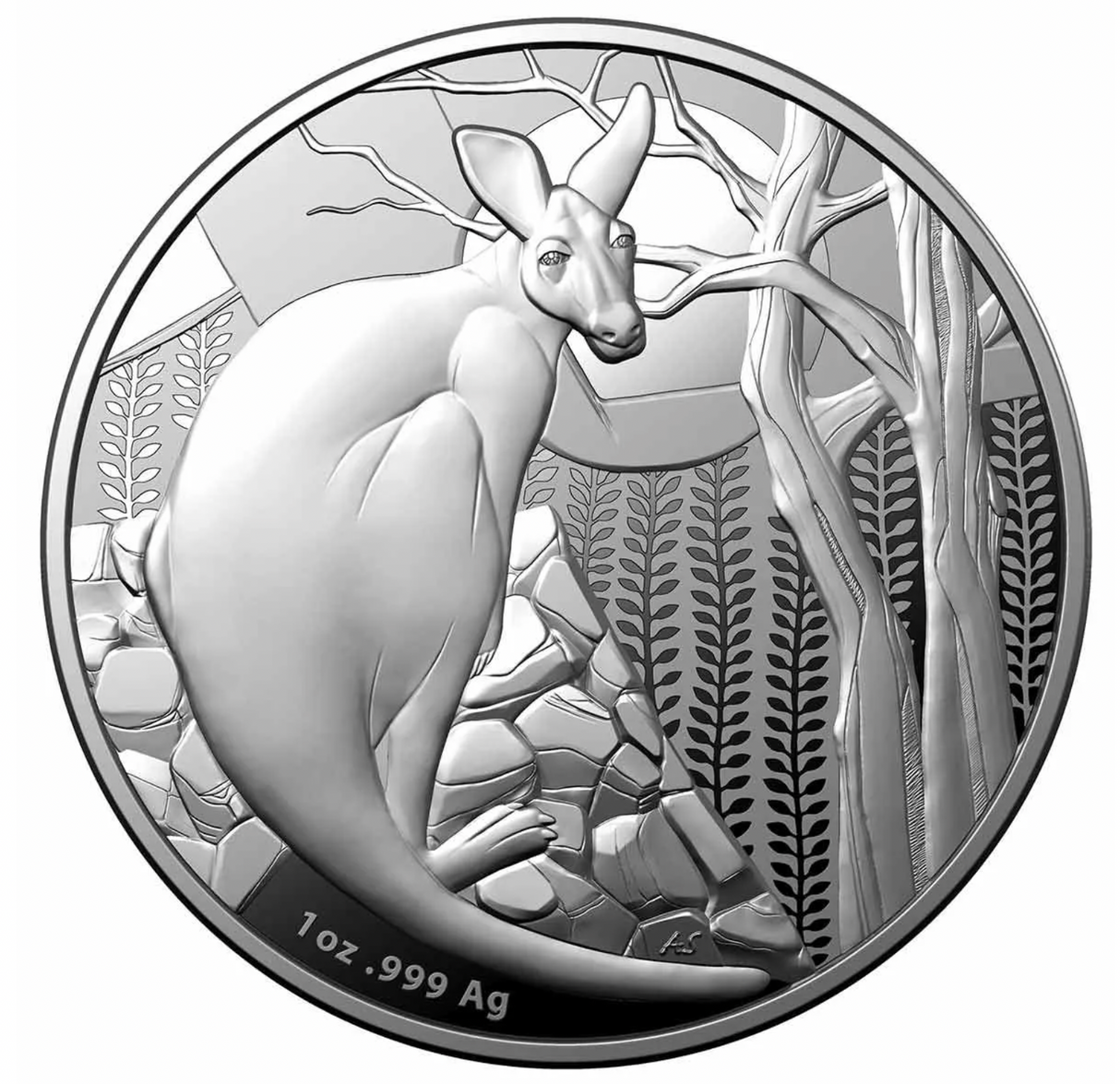 2022 Kangaroo 1oz Silver Proof Coin. Impressions of Australia.