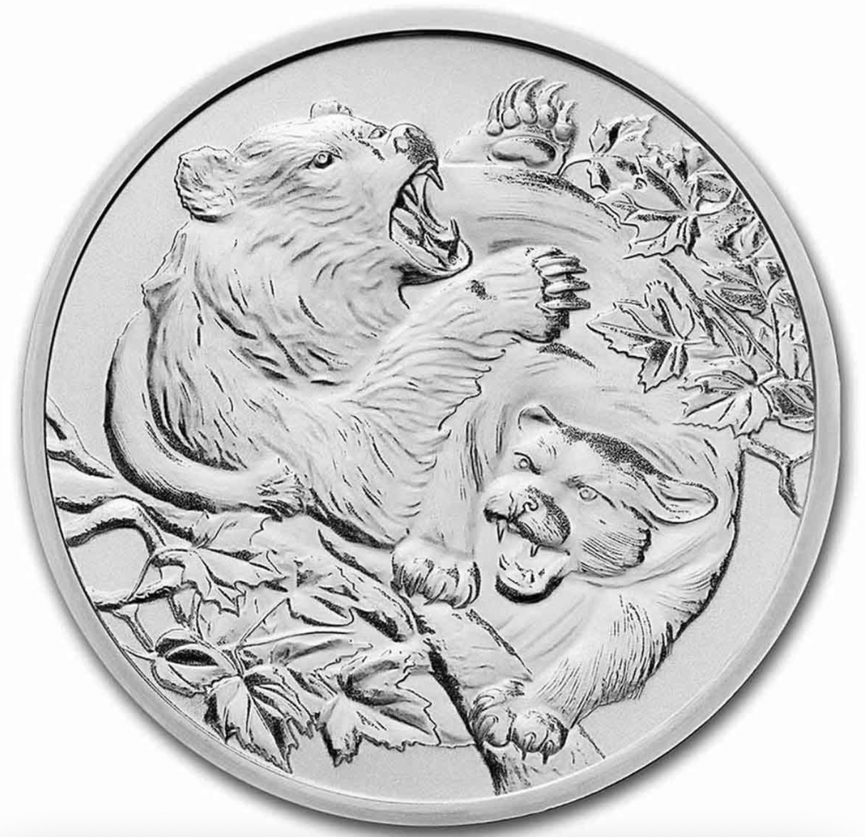 2022 Apex Predators $1 Cougar and Bear 1oz Silver Uncirculated Coin