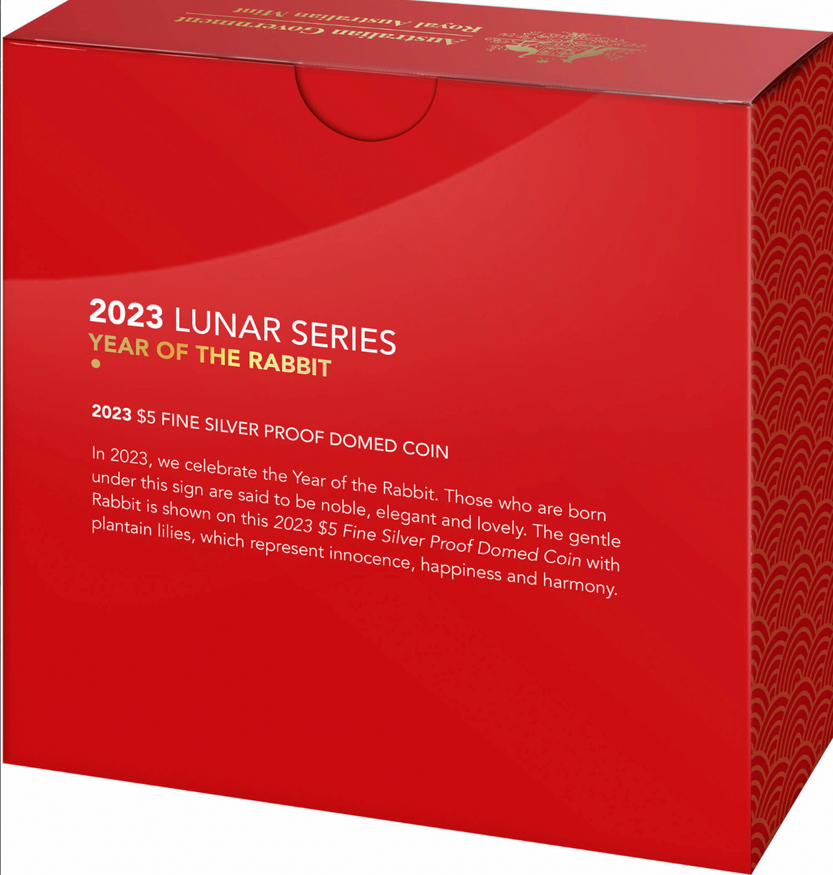 2023 Lunar Year of the Rabbit - $5 Domed Fine Silver Proof Coin