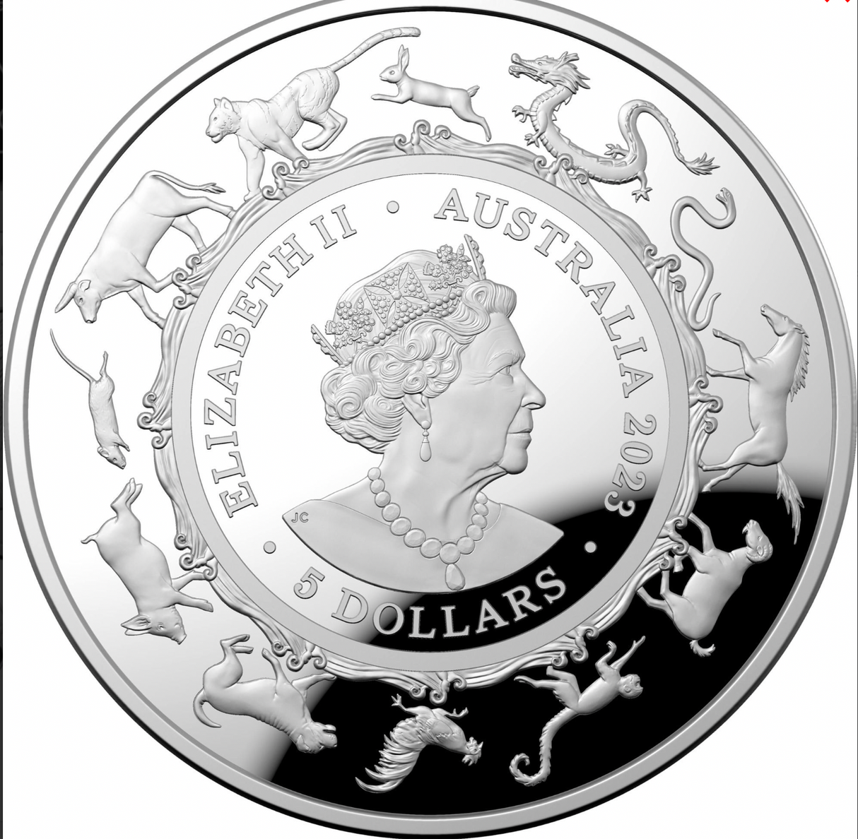 2023 Lunar Year of the Rabbit - $5 Domed Fine Silver Proof Coin