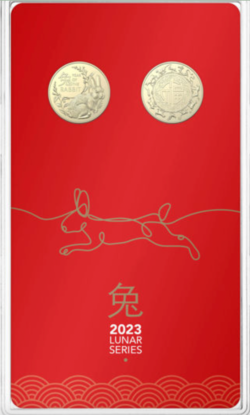 2023 Lunar Year of the Rabbit - $1 Uncirculated 2 coin set