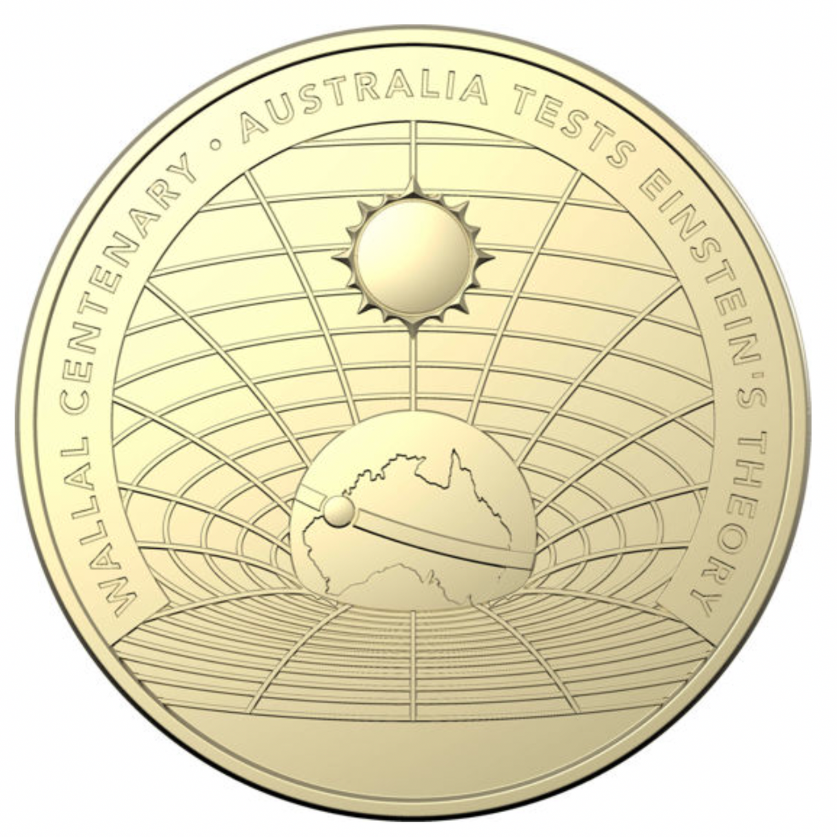2022 Wallal Centenary Australia Tests Einstein's Theory - $1 Uncirculated coin