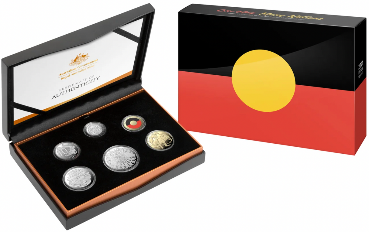 2021 Australian Proof Set. Aboriginal Flag
