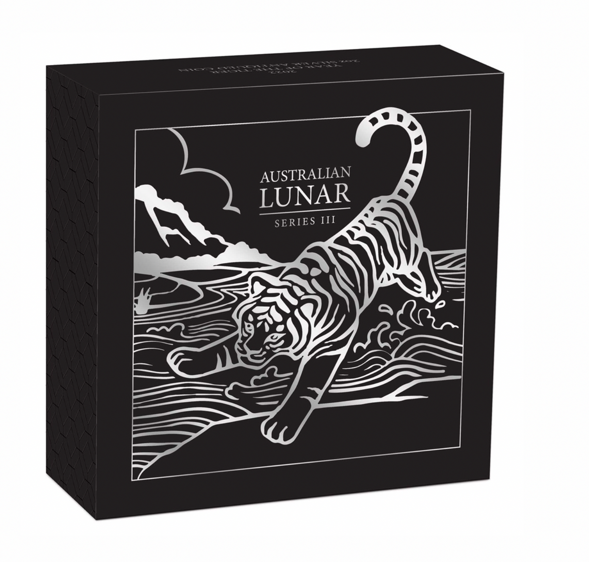 2022 Year of the Tiger. 2 Ounce Silver Antiqued Coin.