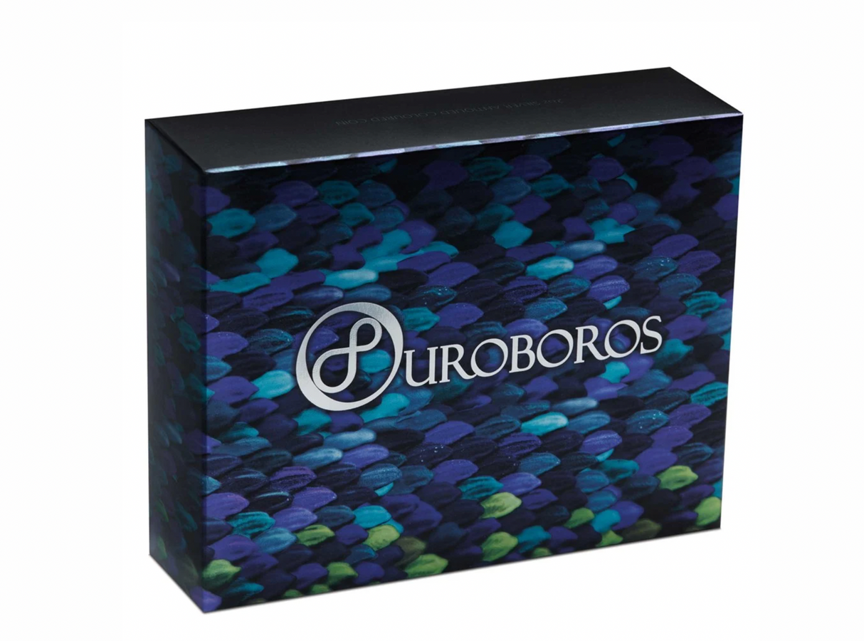 2022 Ouroboros 2oz Silver Antiqued Coloured Coin