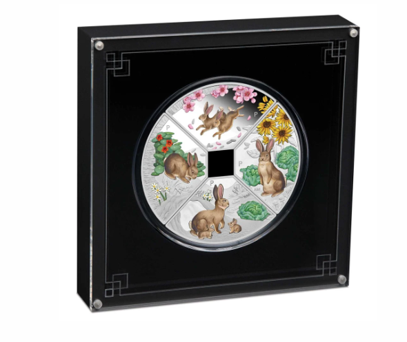 2023 Year of the Rabbit Quadrant 1oz Silver Proof Four-Coin Set