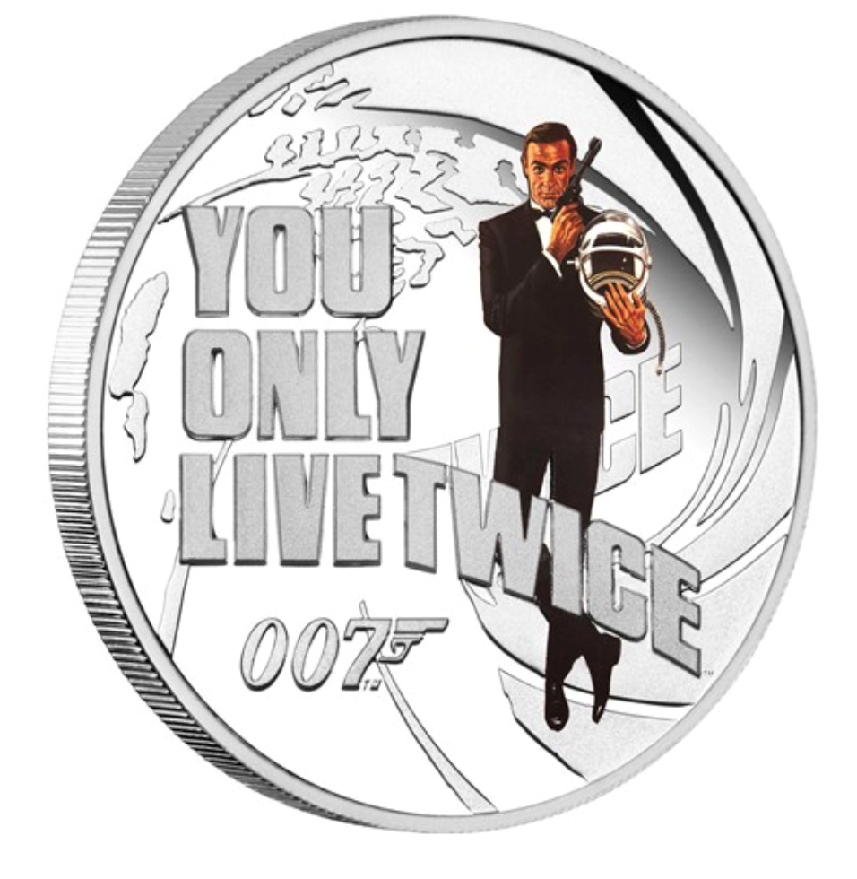 2021 James Bond You Only Live Twice 1/2oz Silver Proof Coloured Coin