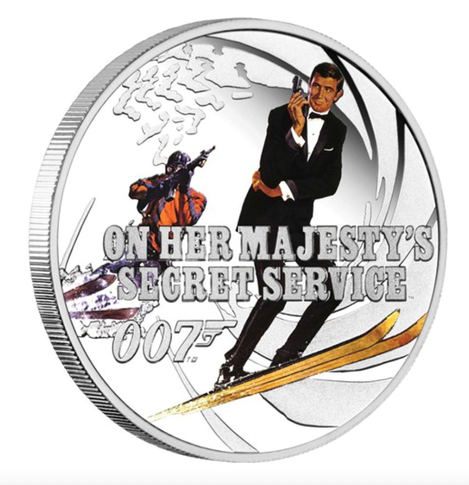 2021 James Bond On Her Majesty's Secret Service 2021 1/2oz Silver Proof Coloured Coin