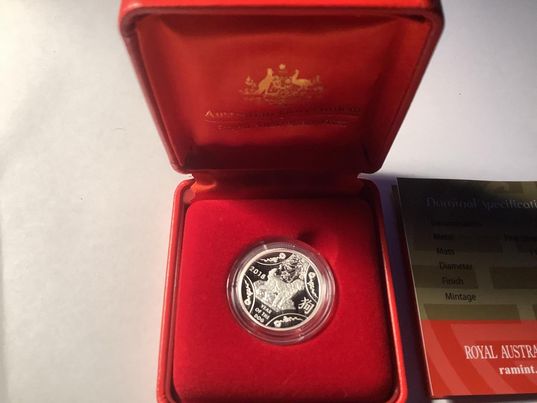 2018 $1 Year of the Dog Fine Silver Proof Coin.