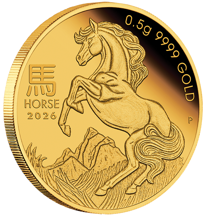 2026 Year of the Horse 0.5g Gold Proof Coin