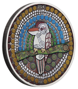 Kookaburra Kaa Kaa 2024 2oz Silver Antiqued Coloured Coin
