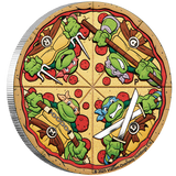2025 2oz Silver Coloured Pizza Coin - Teenage Mutant Ninja Turtles