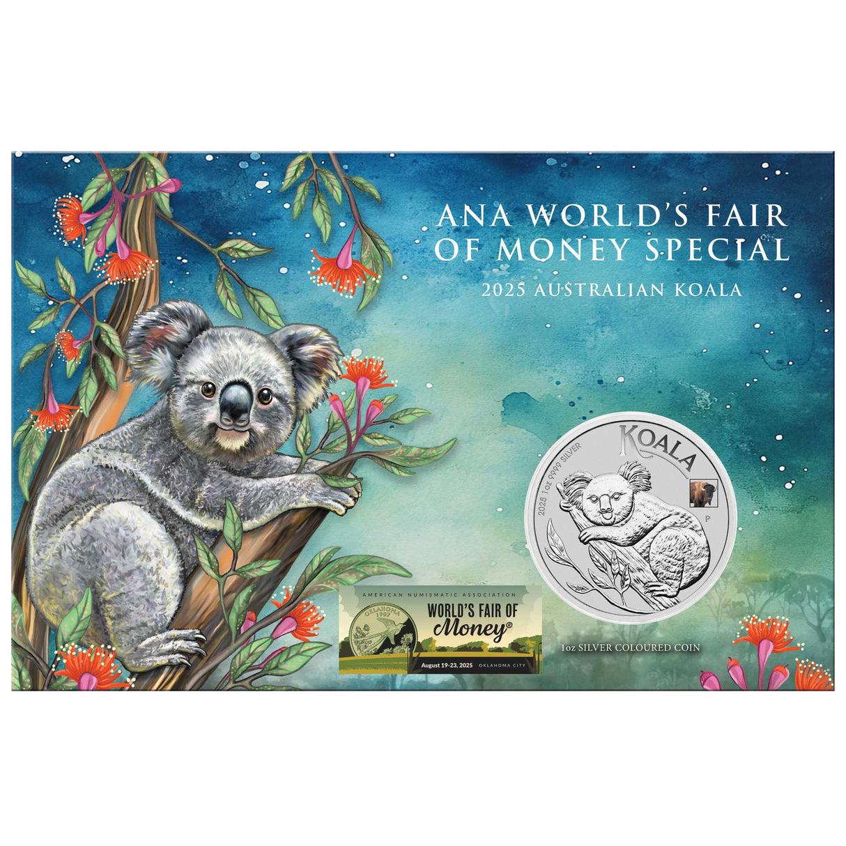 2025 1oz Australian Koala Silver Coin with Bison Privy Mark