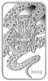 2025 1oz DRAGON Silver Proof Rectangular Coin