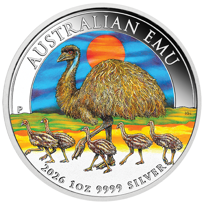 Australian Emu 2026 1oz Silver Coloured Coin