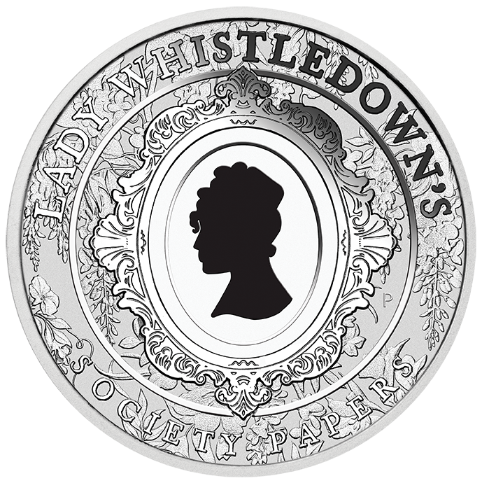 2026 Bridgerton Lady Whistledown Coloured 1oz Silver Coin