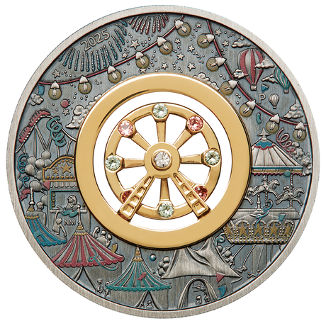 2025 2oz Ferris Wheel Silver Antiqued