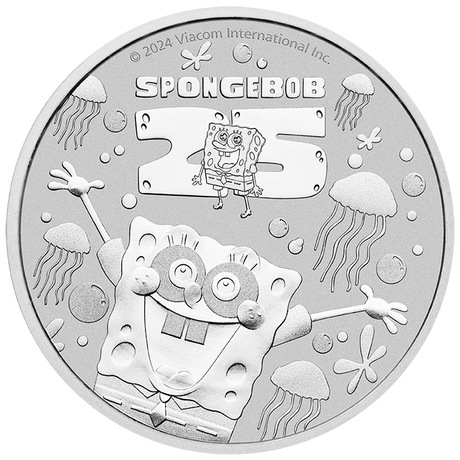 SpongeBob Squarepants 2024 1oz Silver Bullion Coin In Card