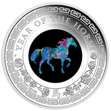 2026 1oz Opal Lunar Horse Silver Proof Coin.