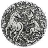 2026 Year of the Horse 2oz Silver Antiqued Coin