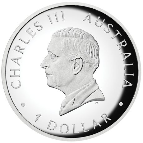 2026 1oz Silver Proof High Relief Coloured Coin Australian Kangaroo