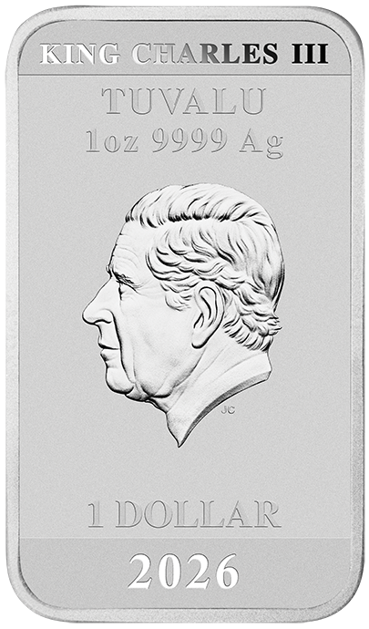 2026 1oz Silver Coloured Rectangular Coin Stranger Things Season 5.