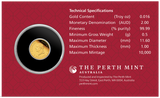 2026 Year of the Horse 0.5g Gold Proof Coin