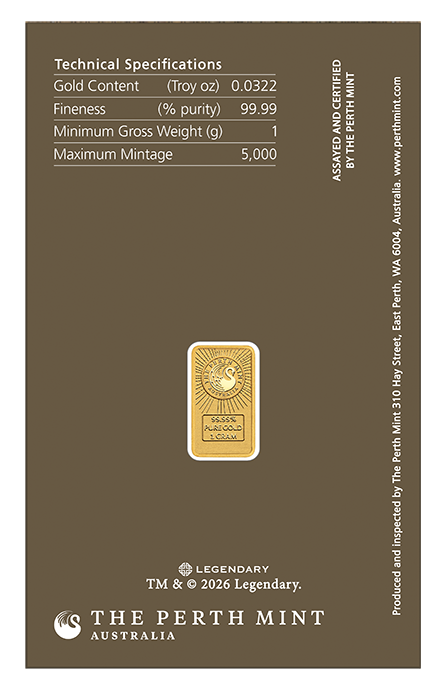2026 1g Gold Bar. Dune.