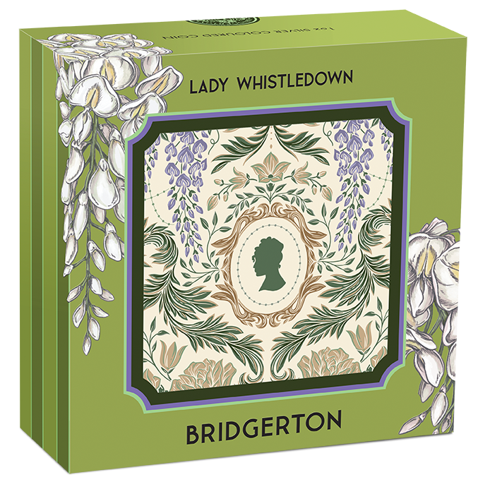 2026 Bridgerton Lady Whistledown Coloured 1oz Silver Coin