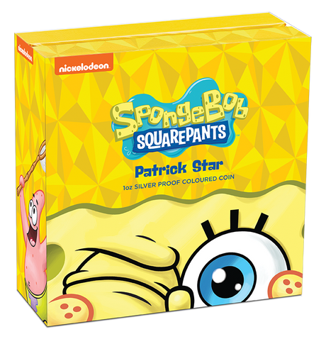 2025 1oz Silver Proof Coloured Coin. SpongBob SquarePants. Patrick