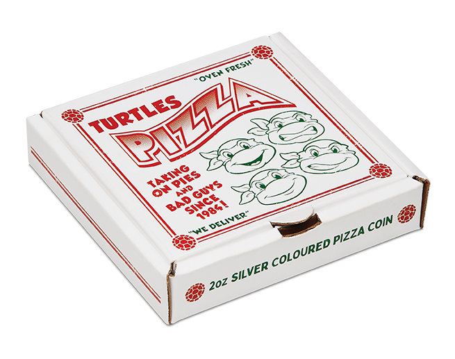 2025 2oz Silver Coloured Pizza Coin - Teenage Mutant Ninja Turtles