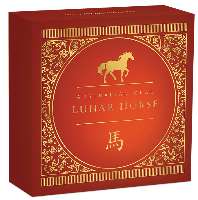 2026 1oz Opal Lunar Horse Silver Proof Coin.