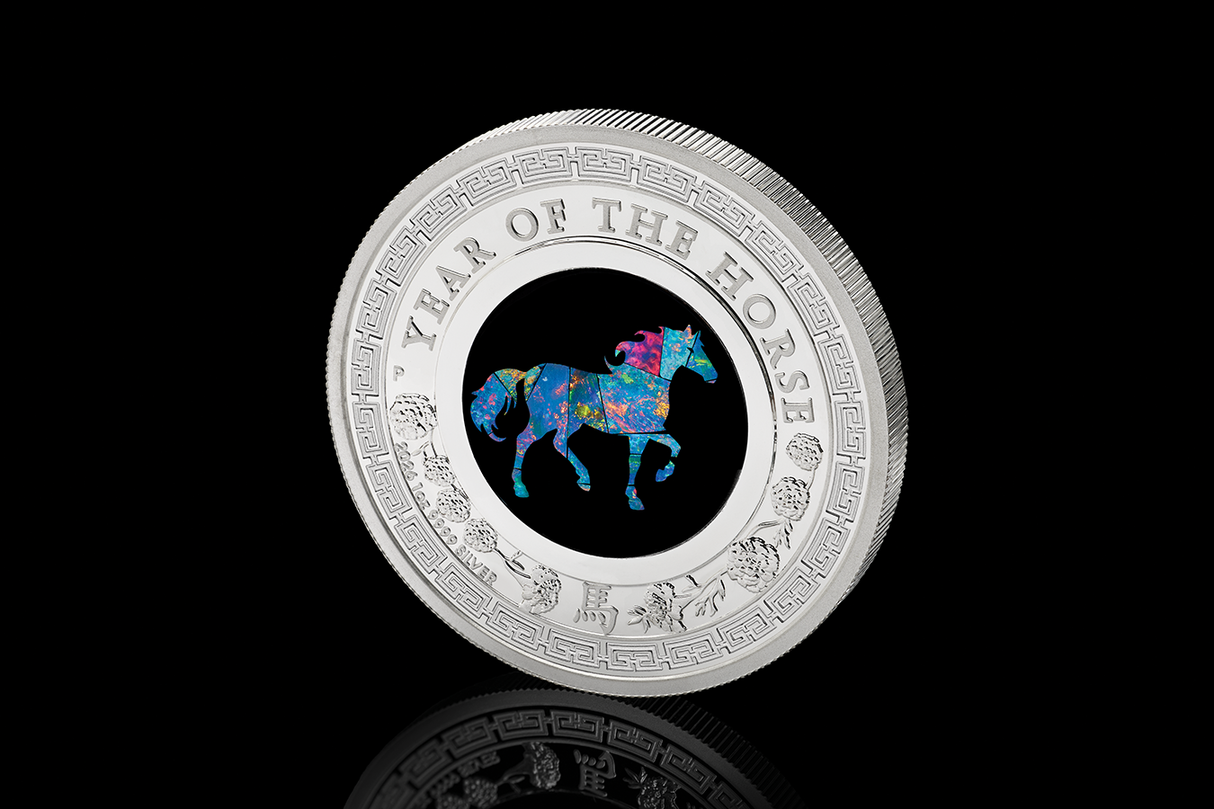 2026 1oz Opal Lunar Horse Silver Proof Coin.