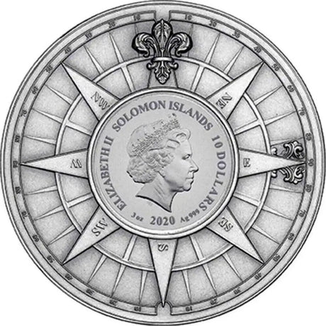 2020 $10 Solomon Islands 3oz Silver Proof Coin - Cook's Voyage of Discovery