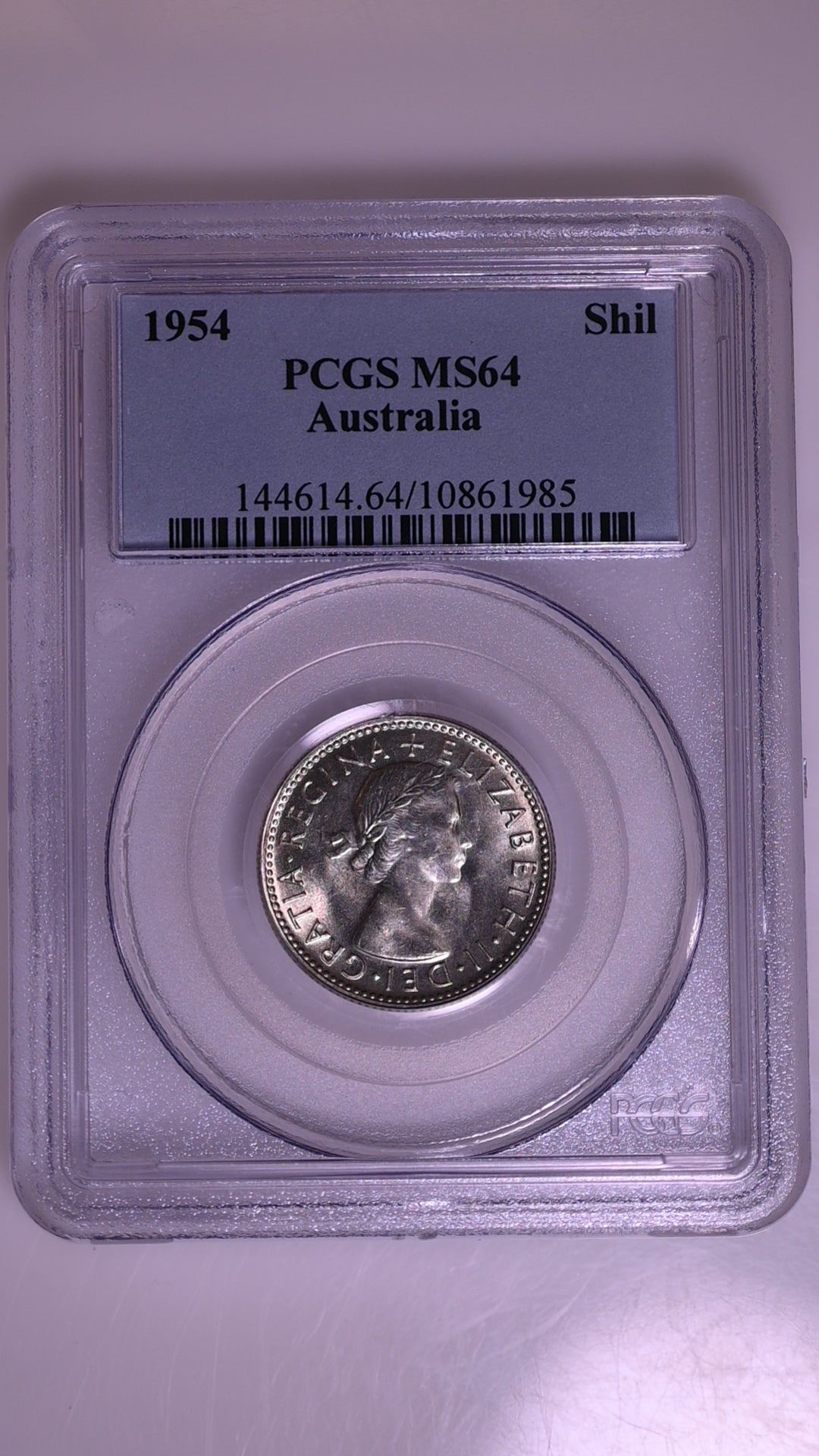 1954(m) Australian Shilling - PCGS MS64