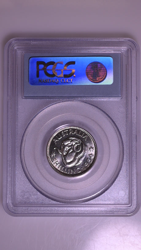 1954(m) Australian Shilling - PCGS MS64